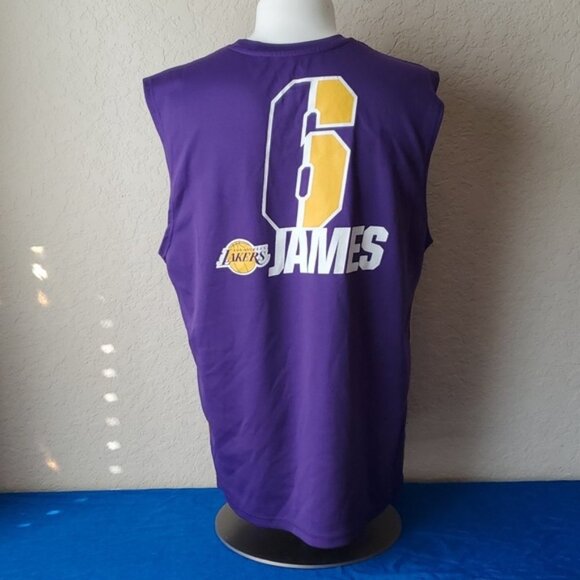 NBA Los Angeles Lakers 6 James Muscle Tank Jersey Men's Size XL - Picture 5 of 8